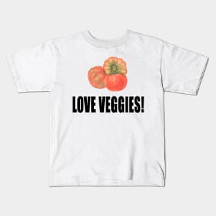 Love Veggies! Tomato Vegan Edition Kids T-Shirt